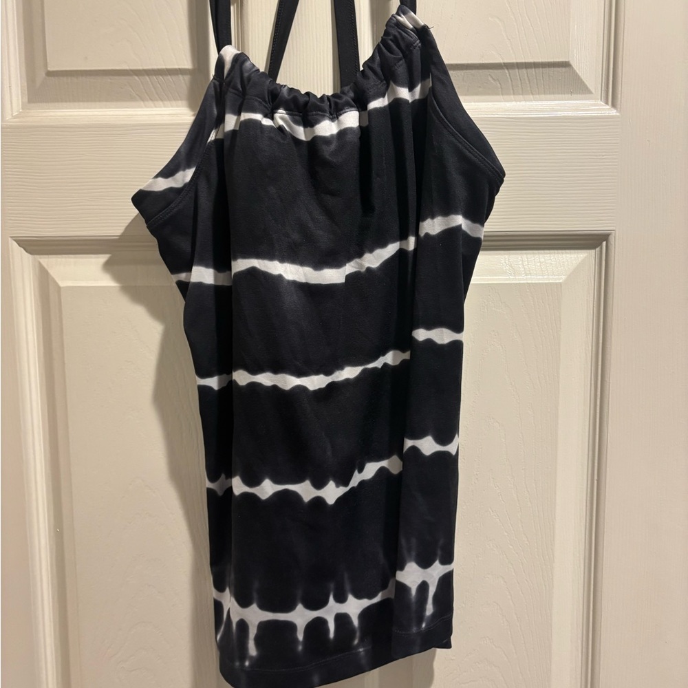 🖤🌊 Moonlit Ripples – DANSKIN NOW Halter Top (XL/XG)